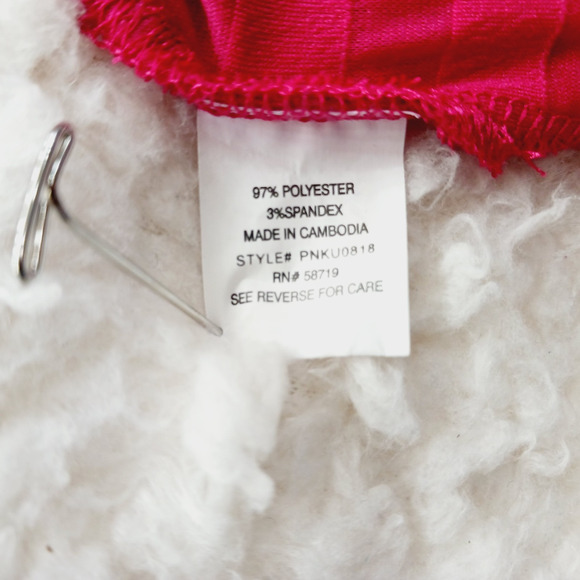 Blouse Top Size PL Rose Red Metallic Ruffle Whimsycore Dopamine Glam Y2K Fairy - Picture 11 of 12